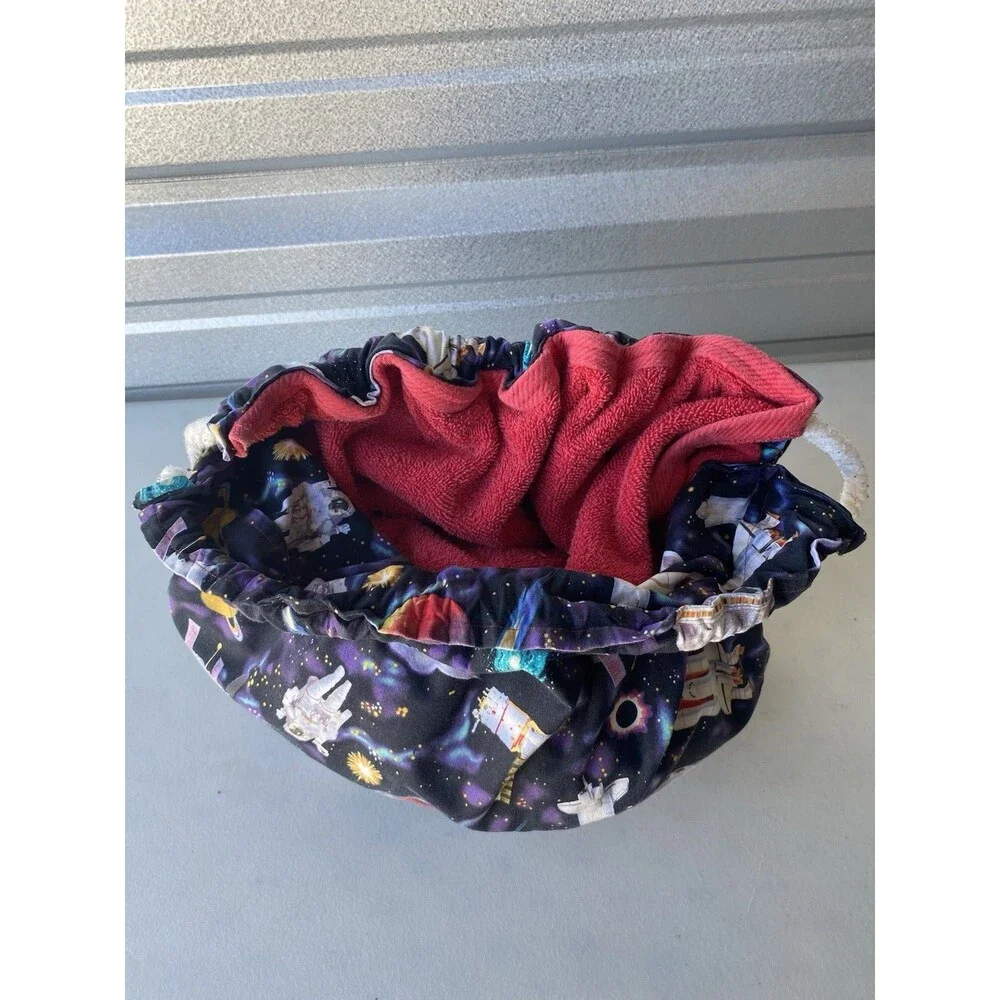 Cardi Designs Blanket Bagz Outer Space Towel Backpack Drawstring Bag Red